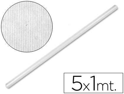 Papel kraft verjurado Liderpapel blanco rollo 5x1 m.